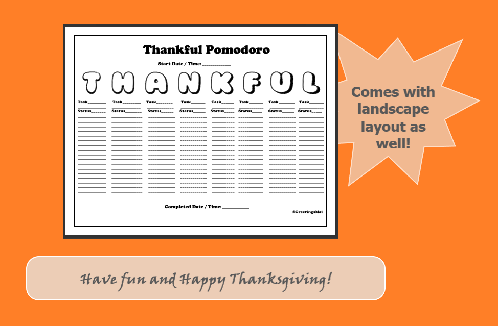 Thankful Pomodoro